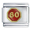 60  Stop Sign Italian Charms Bracelet Link