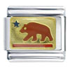 California State Flag Italian Charm