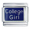  Silver  Tone College Girl  Italian  Charm
