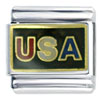 Usa Black Italian Charm