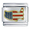 Usa Flag Map Italian Charm