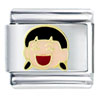 Smiling Happy Girl Italian Charm