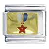  Red   Star  Medal Italian Charm