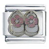  Pink  Baby Shoes Italian Charm