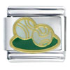 Tennis Balls  Gold   Italian   Charm 