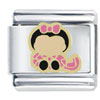 Cute Pink Dress Girl Italian Charm