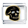 Black  Halloween  Skull Italian Charm