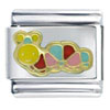 Rainbow Worm Aqua Italian Charm