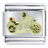 Black And White Motorcycle Italian Charm