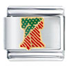 Red And Green Liberty  Bell  Italian Charm