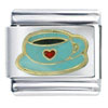 Aqua Coffee Cup Italian Charm