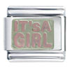 It's A Girl Italian Charm