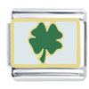 Bright Green  Clover  Italian Charm