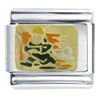 Firefighter In Black Italian Charm