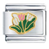 White And  Pink  Tulip  Flowers  Italian Charm