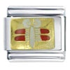 Golden Dragonfly Italian Charm
