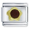 Golden And Red Flower Italian Charm