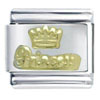 Princess Golden Crown Italian Charm