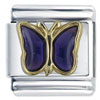  Purple  Butterfly Italian Charm