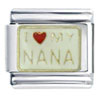 Golden I Heart My Nana Italian Charm