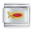 Red Christian  Fish   Italian   Charm 
