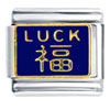 Blue  Luck  In Chinese Italian Charm