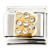 Golden "B" Letter With April Birthstone Italian Charm