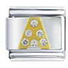  Letter  A Studded Italian Charm