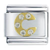 Letter C Studded Italian Charm