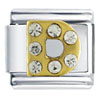  Letter  D Studded Italian Charm