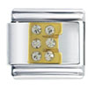  Letter  E Studded Italian Charm