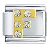  Letter  F Studded Italian Charm