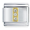 Letter  I Studded Italian Charm