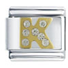  Letter  K Studded Italian Charm