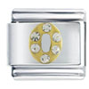  Letter  O Studded Italian Charm