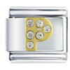 Letter P Studded Italian Charm