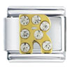 Letter R Studded Italian Charm
