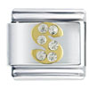 Letter S Studded Italian Charm