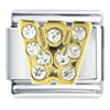 Letter W Studded Italian Charm