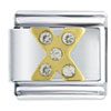  Letter  X Studded Italian Charm