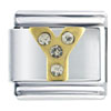  Letter  Y Studded Italian Charm