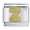  Letter  Z Studded Italian Charm