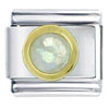 Round  October  Pink Tourmaline Color Birthstone Italian Charm