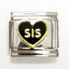 Heart Shape With " Sis"  Italian Charm