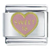 Sweet 16 Heart Italian Charm