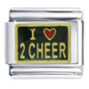 I Heart 2 Cheer Italian Charm