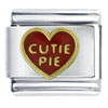 Cutie Pie  Heart   Italian   Charm 