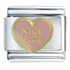 Nice Girl Heart Italian Charm