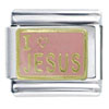 I Heart Jesus  Pink  Italian Charm