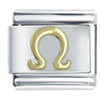 Golden  Greek  Omega Italian Charm